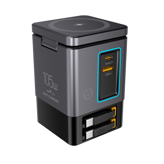 6in1105W GaN Charger Power Combo Tower