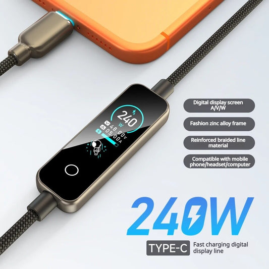 240W Dynamic Digital Display Type-C Cable