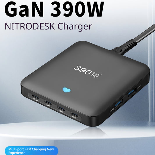 6-Port Multi-port Fast Charging New Experience
GaN 390W